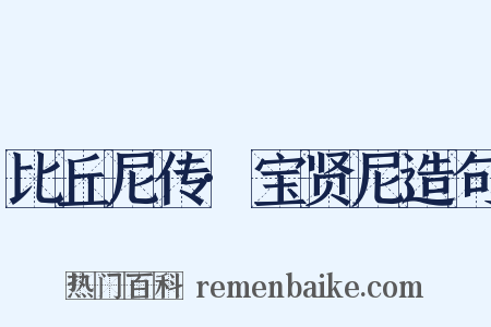比丘尼传·宝贤尼造句是什么意思的图片